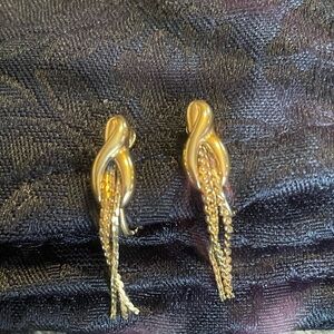 Gold Knotted Tassle Earrings